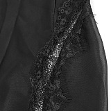 Black Lace Panel Maxi Dress