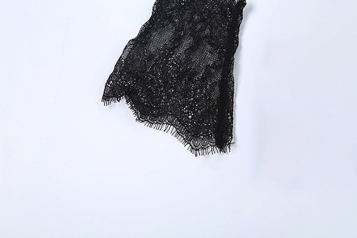Maxi Dress With Lace Choker And Statement Gloves