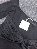 Mesh Off-shoulder Top in Black