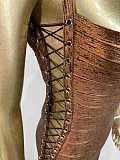 Metallic Bandage Mini Dress