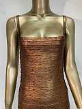 Metallic Bandage Mini Dress