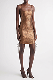 Metallic Bandage Mini Dress