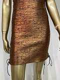 Metallic Bandage Mini Dress