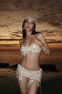 Sequins Fringe 2-pieces Swimwear