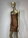 Metallic Bandage Mini Dress