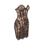 Corset Mini Dress in Black
