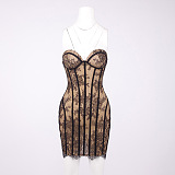 Corset Mini Dress in Black