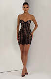 Corset Mini Dress in Black
