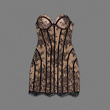 Corset Mini Dress in Black