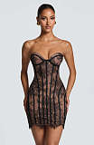 Corset Mini Dress in Black
