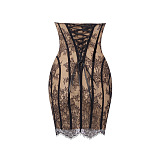 Corset Mini Dress in Black