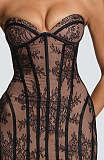 Corset  Long Dress in Black