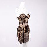 Corset Mini Dress in Black