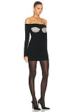 Crystal-bustier Off-shoulder  Mini Dress