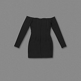 Crystal-bustier Off-shoulder  Mini Dress
