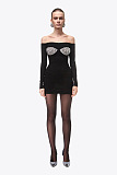 Crystal-bustier Off-shoulder  Mini Dress