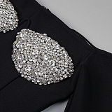 Crystal-bustier Off-shoulder  Mini Dress