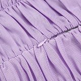 Waza Halter Cut Out Ruched Mesh Midi Dress