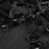 Flower  Maxi Dress In Black