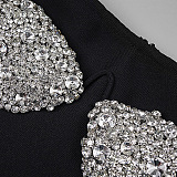 Crystal-bustier Off-shoulder  Mini Dress