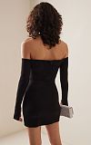 Crystal-bustier Off-shoulder  Mini Dress