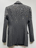 Crystal Embellished Fitted Blazer