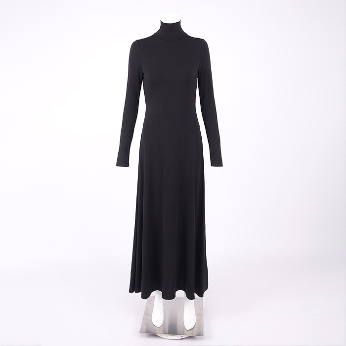 Women's Iconography Funnel Neck Fit & Flare Maxi Dress