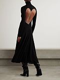 Women's Iconography Funnel Neck Fit & Flare Maxi Dress
