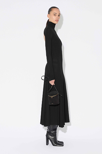 Women's Iconography Funnel Neck Fit & Flare Maxi Dress
