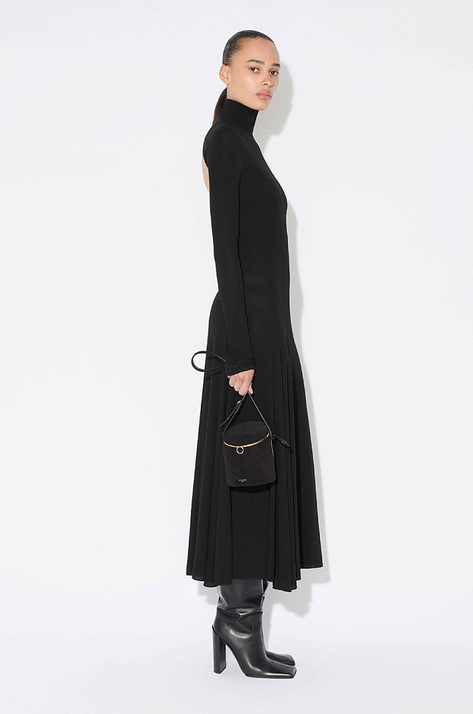 Women's Iconography Funnel Neck Fit & Flare Maxi Dress