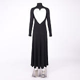 Women's Iconography Funnel Neck Fit & Flare Maxi Dress