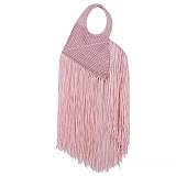 Fringed Woven Mesh Beach  Handbag