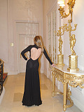 Women's Iconography Funnel Neck Fit & Flare Maxi Dress
