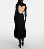 Women's Iconography Funnel Neck Fit & Flare Maxi Dress