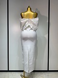 Satin Ruched Gown