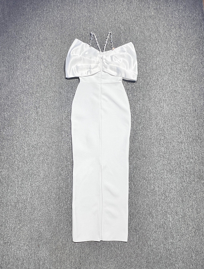 Satin Ruched Gown
