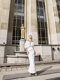 Satin Ruched Gown