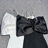 Satin Ruched Gown