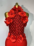 Floral Sequin Maxi Dress