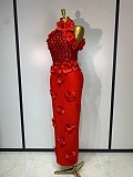 Floral Sequin Maxi Dress