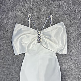 Satin Ruched Gown