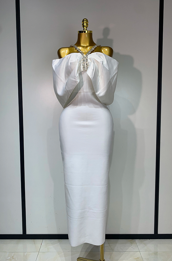 Satin Ruched Gown