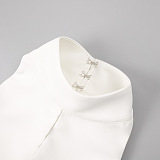Heavy Crepe Halter Dress in Ivory