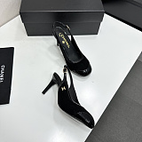 Patent Heeled Slingbacks