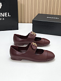 Marry Janes Leather Burgundy with Gold Logo Hardware Buckle