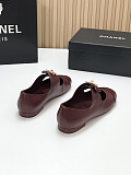 Marry Janes Leather Burgundy with Gold Logo Hardware Buckle