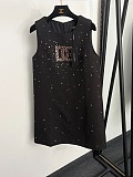 Short Dress with Sequin Embellishment