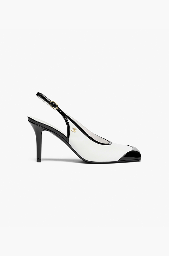 Patent Heeled Slingbacks