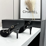 Patent Heeled Slingbacks