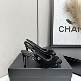 Patent Heeled Slingbacks